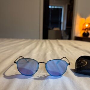 Ray-Ban Blue Lens Sunglasses with Black Frame